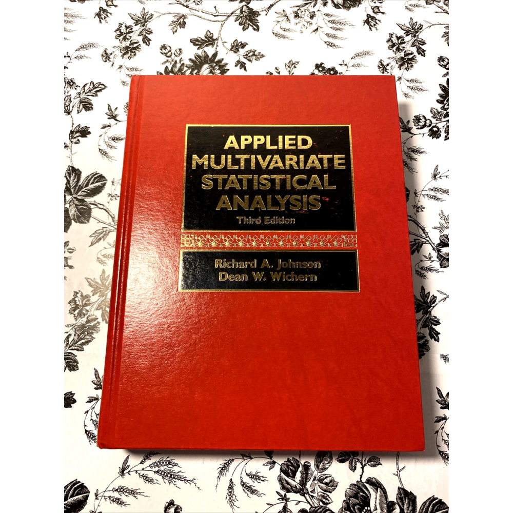 Richard Johnson Applied Multivariate Statistical Analysis 3rd Ed Hardcover 1992